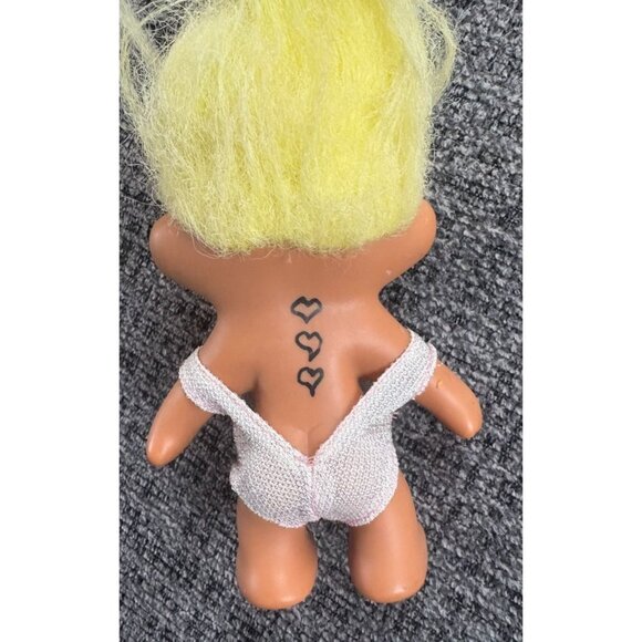 Vintage Troll Doll Set Of 5 With Blue Hair Pink Outfit & Assorted Styles - Picture 13 of 16